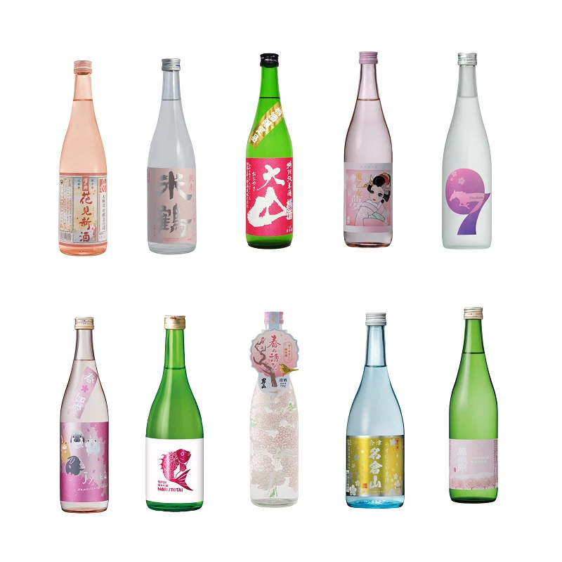 Бокал вкусный напиток весенний алкоголь японское сакэ