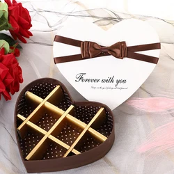 new design heart box chocolate red stain paper  food  grade chocolate box with trays
