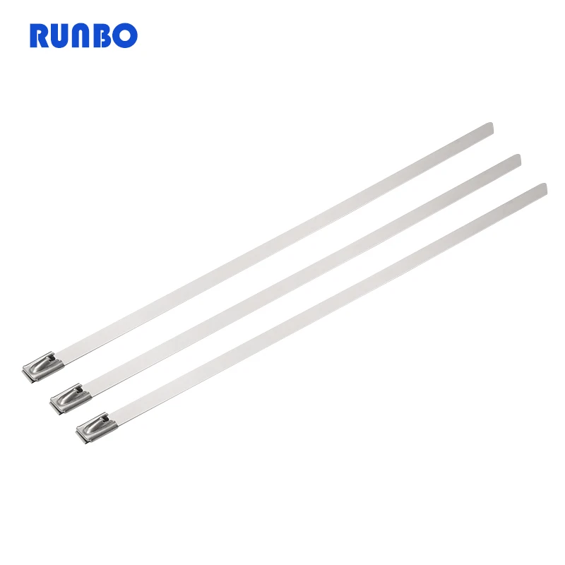 Stainless steel cable twist tie self- lock metal zip wrap coated metal detectable cable tie