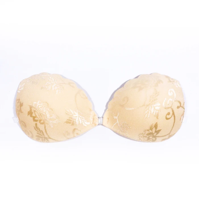 Nude silicone adhesive stick on push up bra invisible bliss cotton wirefree with lift