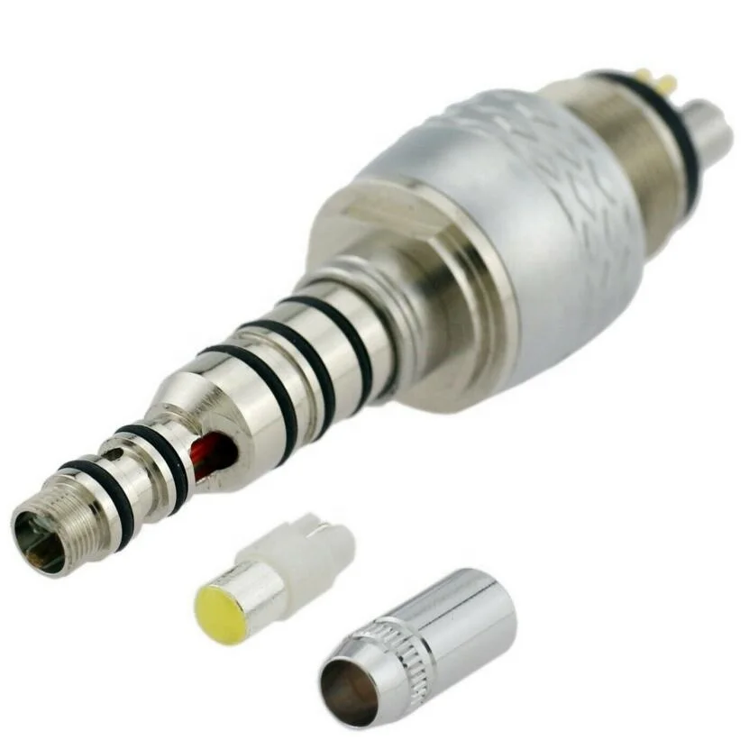Dental  LED handpiece spare parts / quick coupling LED light coupler connector 6 hole for fiber optic dental handpiece