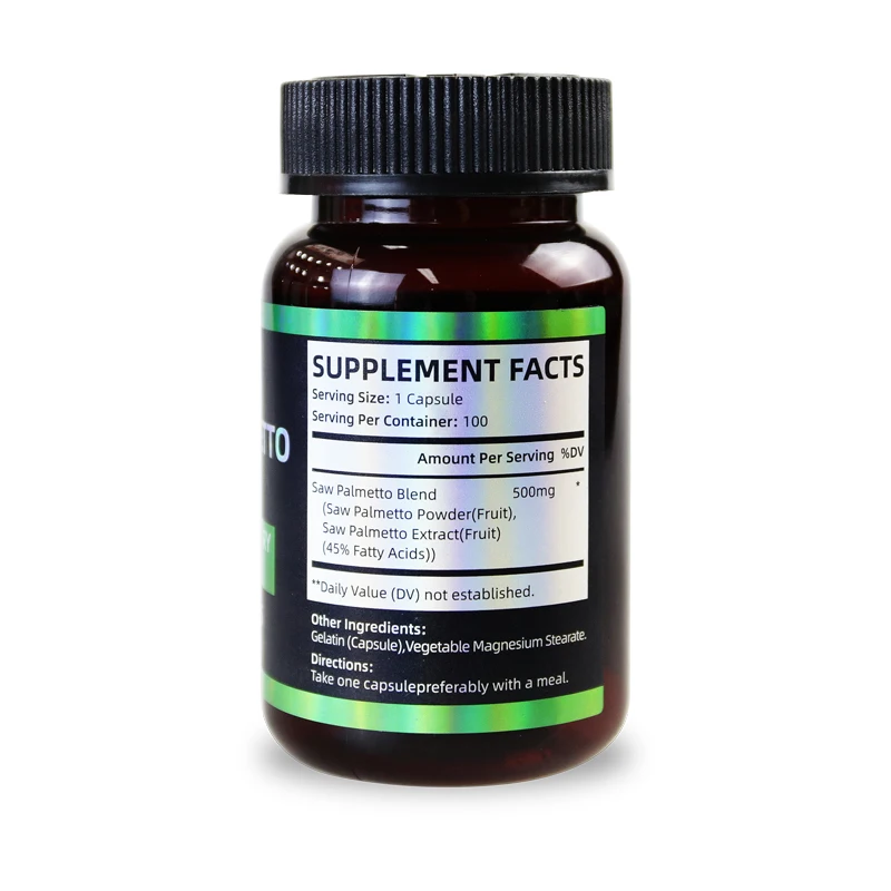 Dietary Supplement Hair Growth Saw Palmetto Capsules Potent Prostate Supplements For Men