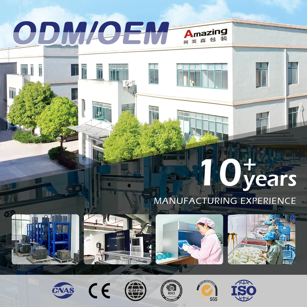 New Designed 50ml Square Lotion Pump Cream Bottle Double Walled Skin Care Packaging with Switch