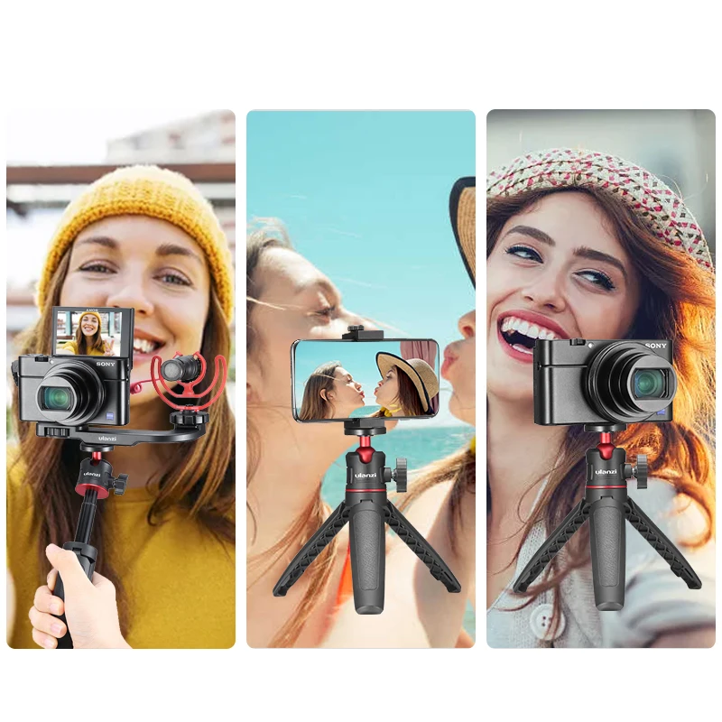  Ulanzi MT-08 DSLR SLR телефон Vlog штатив холодное растягивание обуви селфи Трипод для Sony A6400 A6300 iphone
