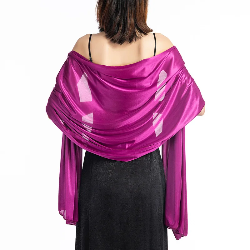Shawls and Wraps for Evening Dresses Satin Shawl Wraps for Women Extra Long Soft Wedding Shawls for Bridal Party
