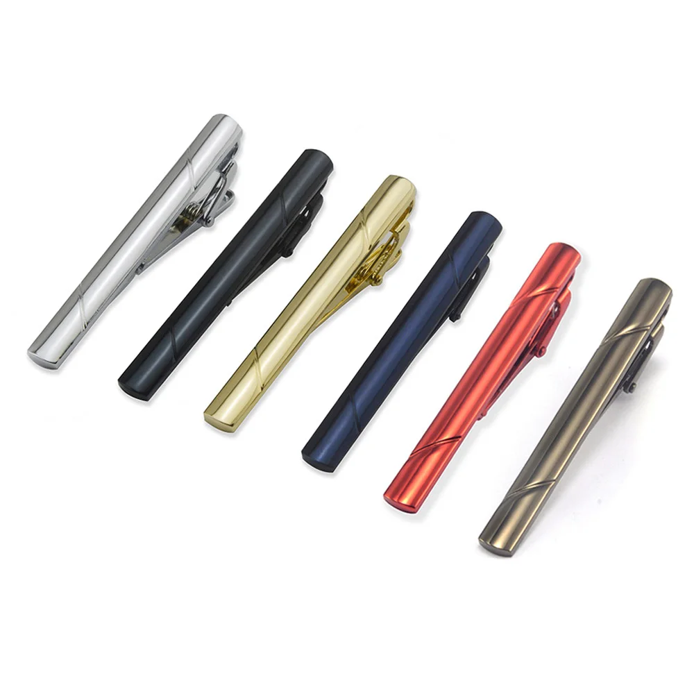 Стикерная Мужская простая конструкция 6 см зажим для галстука рубашка модные аксессуары для галстука латунь с толстым покрытием от производителя