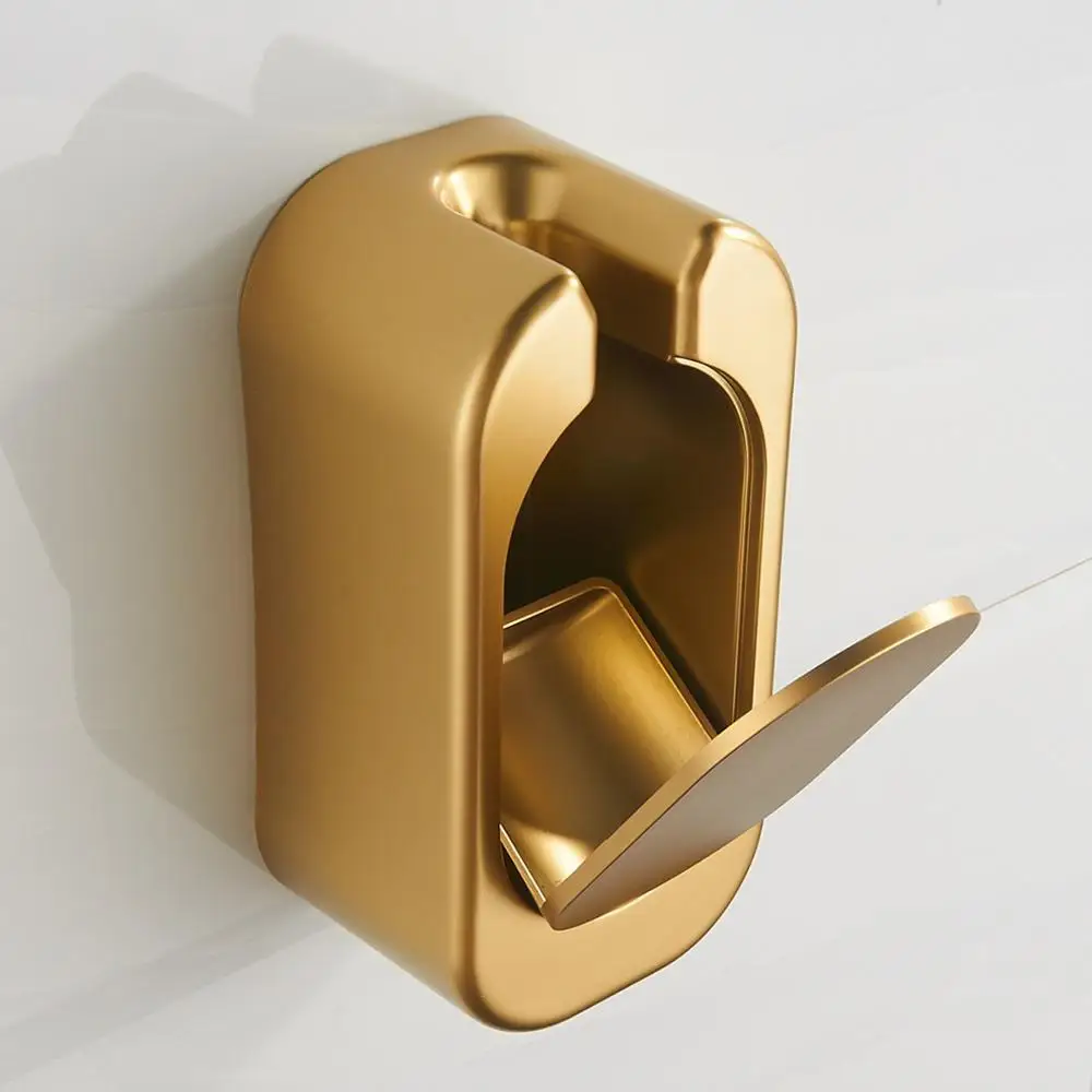 Decorative stainless Steel Handle Deep Cleaning ABS adhesive plastic toilet brush holder