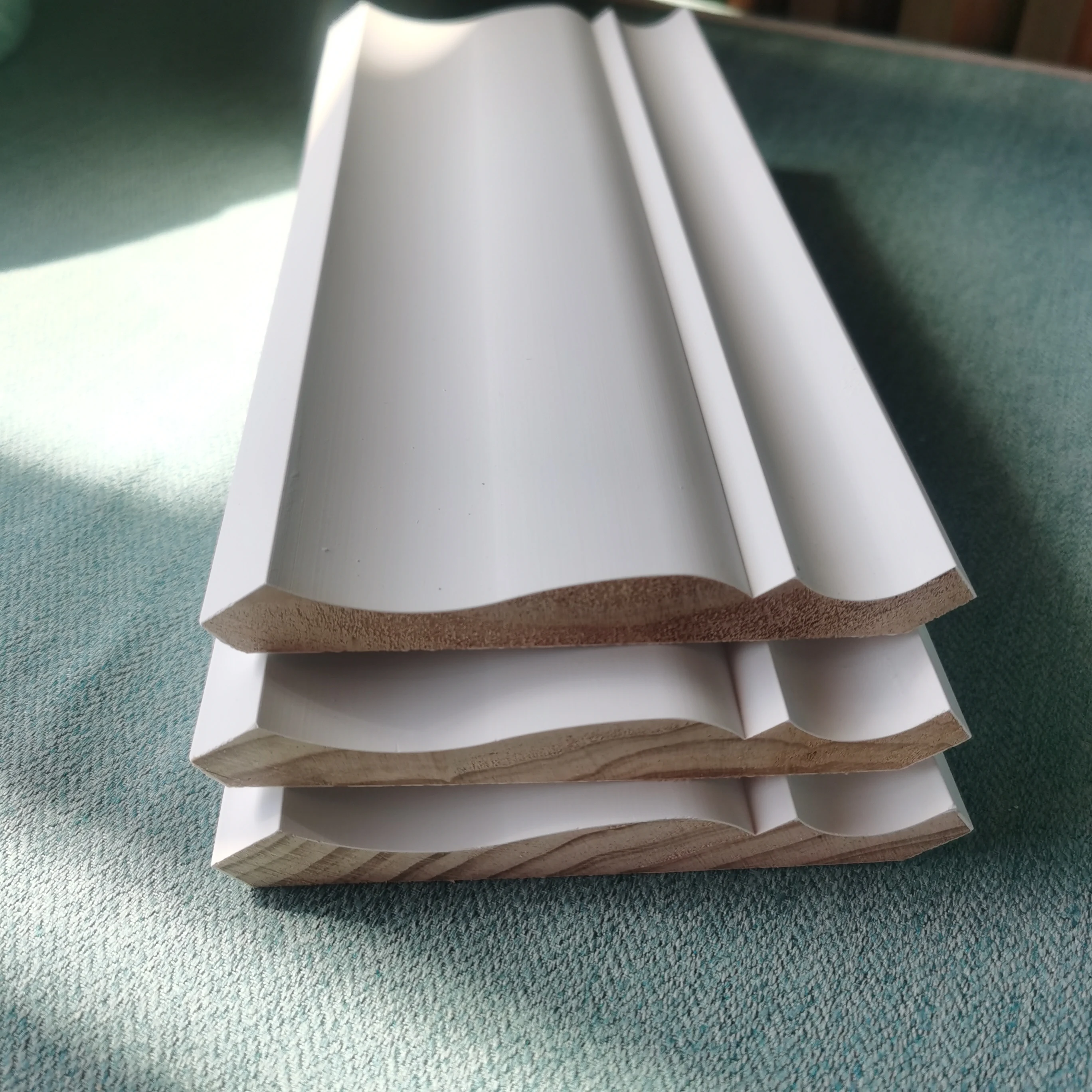 Wood With White Finger Joint Moldings Decorative Finger Joint Wood Window Frame Baseboard Molding