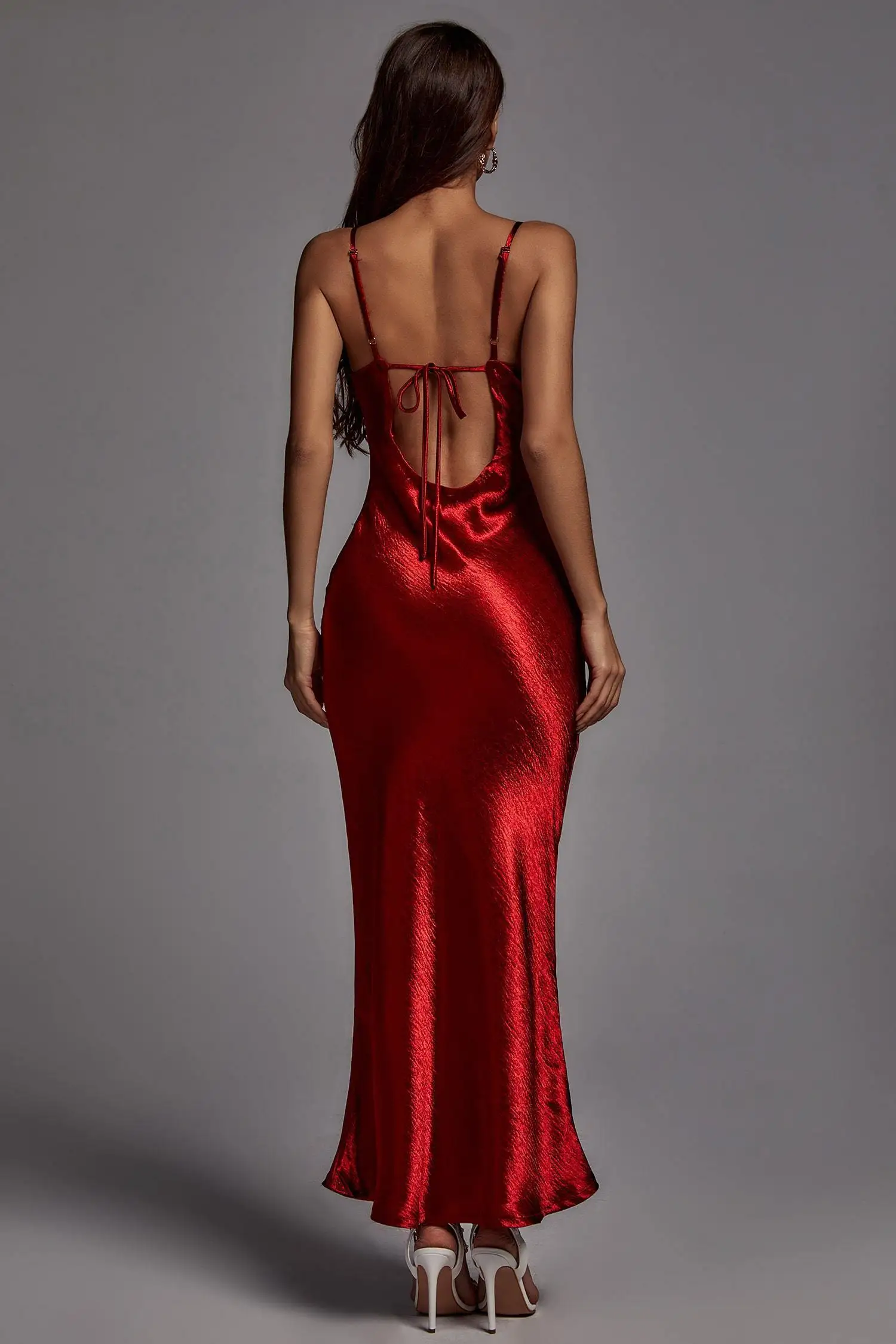 Wholesale Boutique OEM ODM Private Label Red Sexy Bodycon Maxi Prom Party Evening Dresses Women Lady Elegant