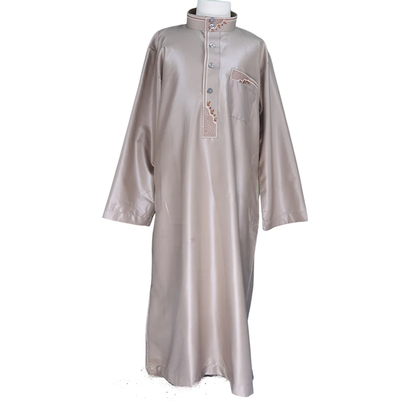 2023 Wholesale New 6Mix Color Moroccan Long Sleeve Thobe traditional muslim clothing Jubba Muslim Boys Clothes with Dropshipping