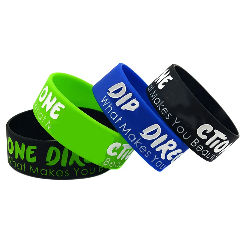 Hot Selling High Quality Silicone Wristband Fashion Custom Design Creative Logo Widened Rubber Wristband