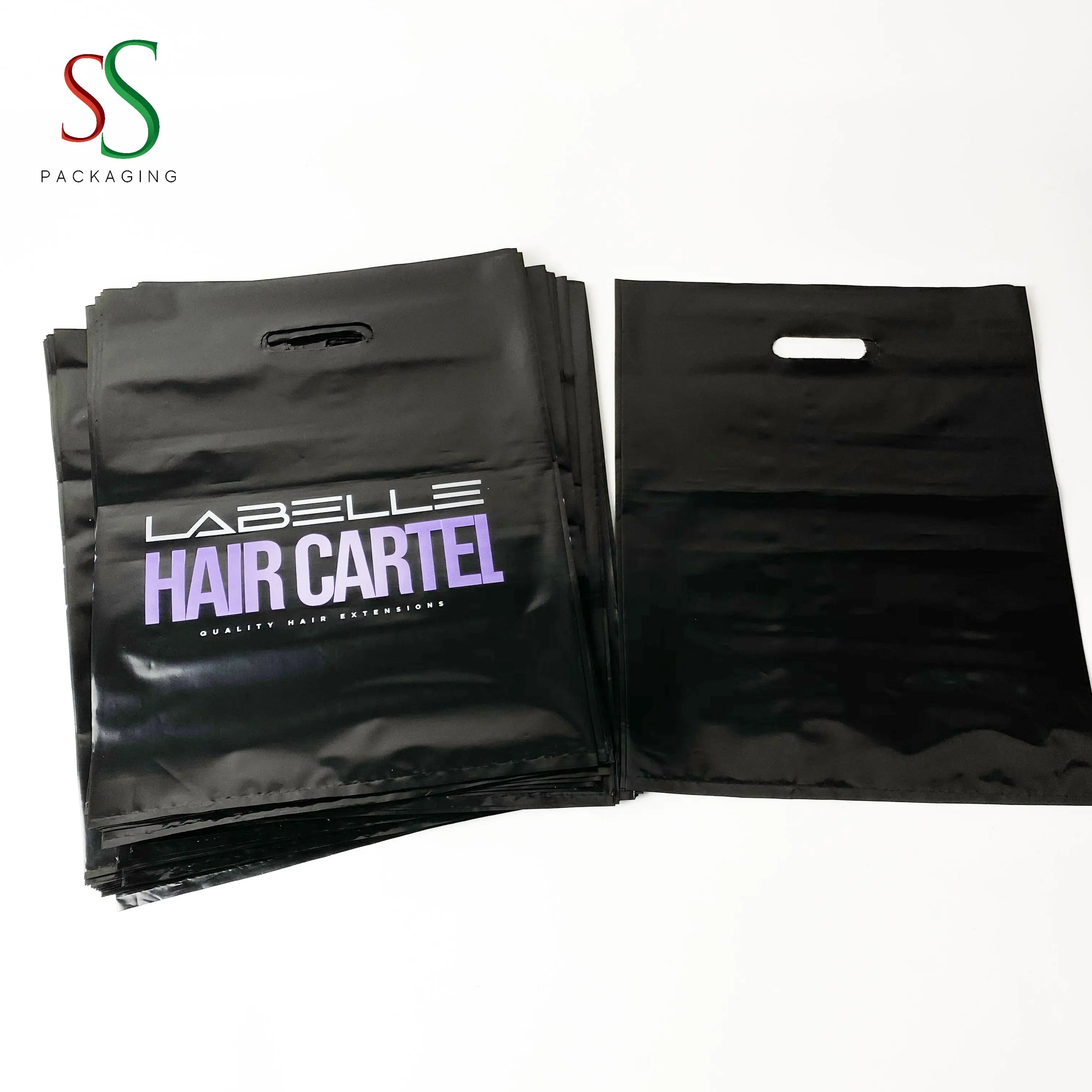 SS Hair Packaging Good Quality Bag for Shopping Plastic Bag with Logos