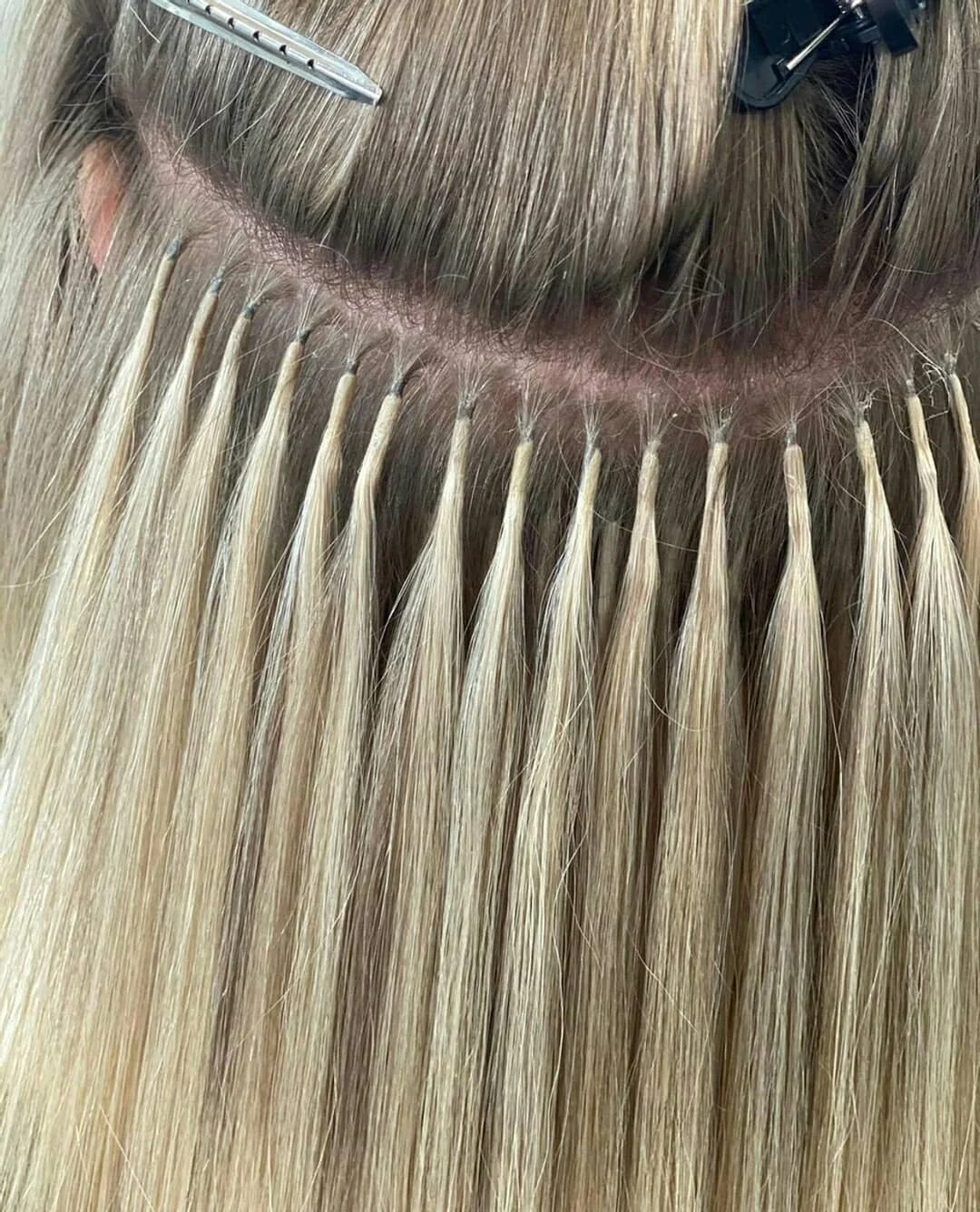 Hot Selling 36 Inch Blonde Hair Extensions cold Fusion Stick Hair  Double Drawn Remy Hair Extensions