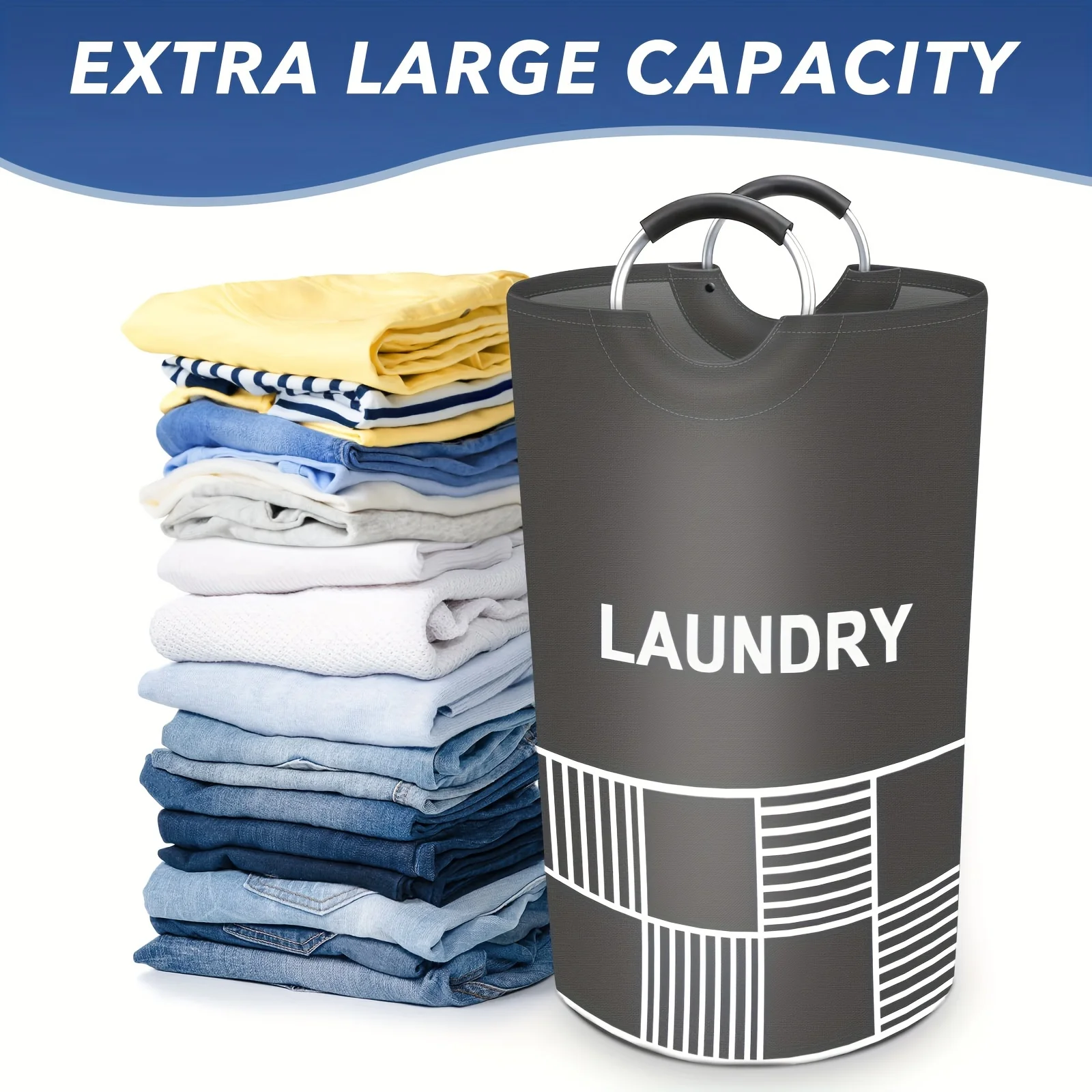 Manufacturer Waterproof Durable Sturdy Standing Hamper Collapsible Storage Laundry Basket For Laundry Room Bathroom Balcony Dorm