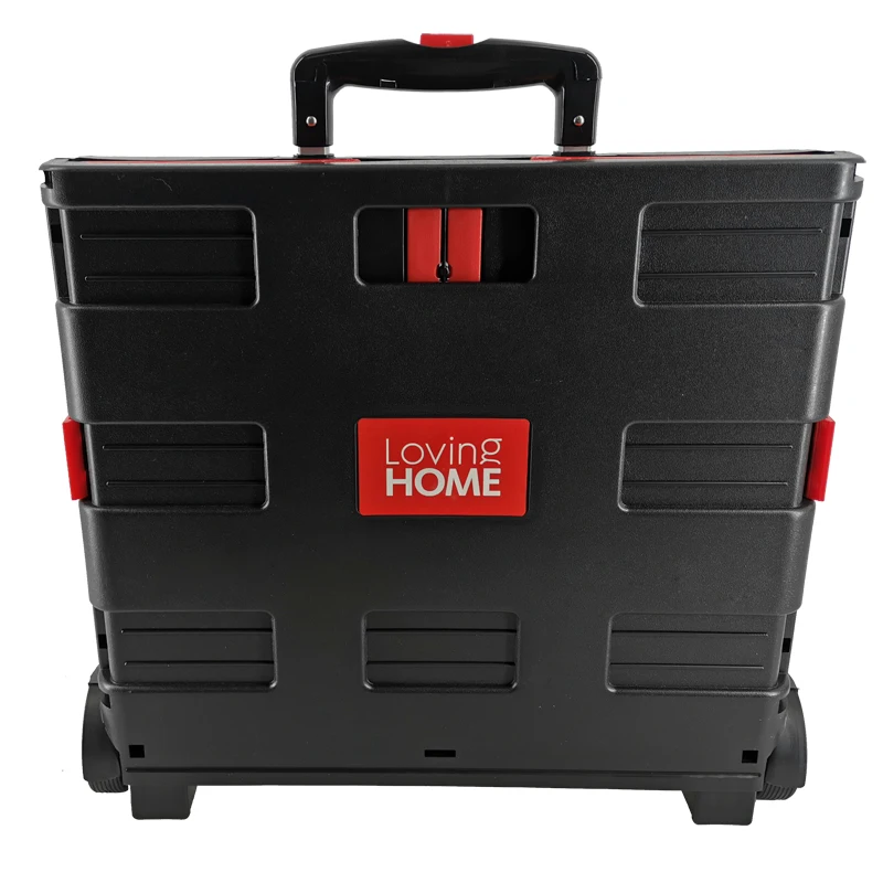 Factory export 30L plastic folding trolley portable supermarket shopping cart