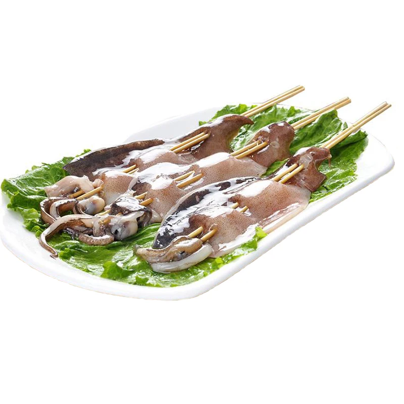 
Grilled squid octopus Bbq skewer large squid Hot Plate Squid Skewer 