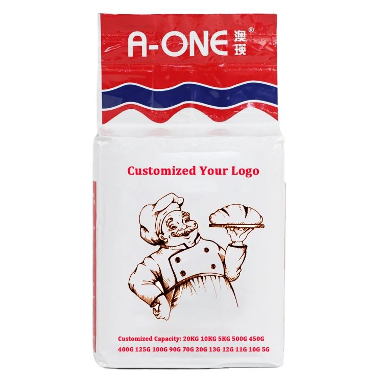 Factory wholesale customize logo Low-Sugar Active instant dry yeast power 500g 450g 400g 125g for baking bread toast dough