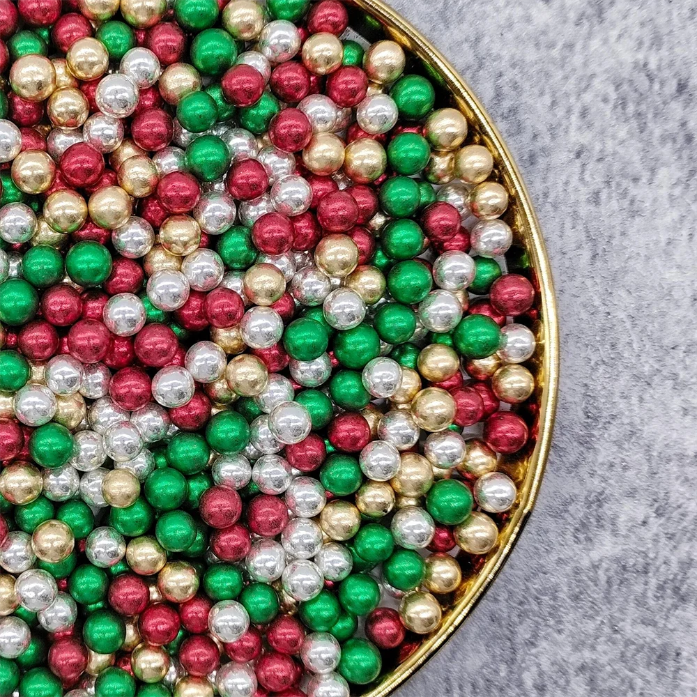 metallic gold silver color beads rods mixed sprinkles wholesale candy supplies