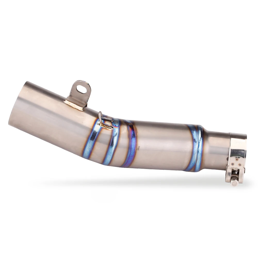 For YAMAHA YZF R6 2006-2021 Motorcycle Exhaust Titanium alloy Middle Link Pipe Connect 60mm Exhaust Muffler