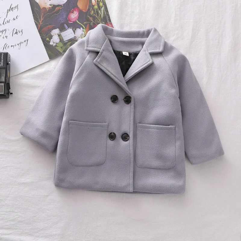Boutique Fashion Winter Boy Handsome Trench Coat Medium Spring Autumn Outerwear Coat Windbreaker Top A0883