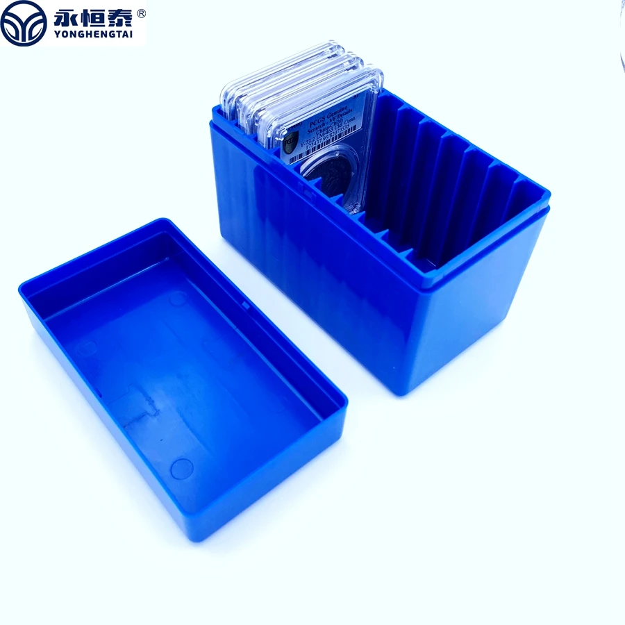 
Blue 10 Coins Pro Certified Coin Slab Storage Box For NPGS PCCB PCGS NGC ACG 