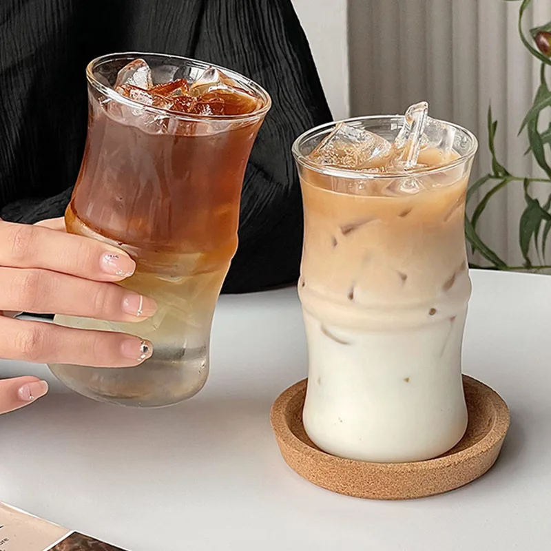 High borosilicate tumbler cup iced Latte cup Restaurant Heat resistant Water Drink cup