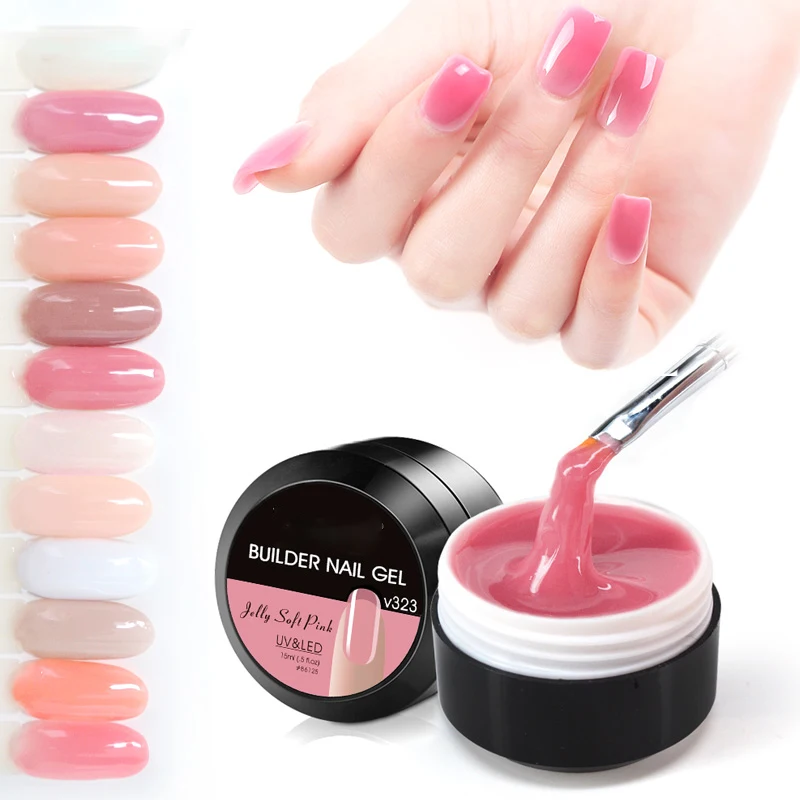 Private Label Nail Supplies Extension Gel Non Flow 15g 30g 60g 1KG Hard Sculpting Gel Nail Builder Uv Gel Polish