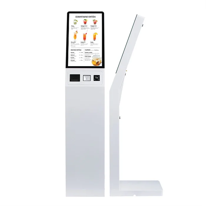 Customized Payment Kiosk 21.5' Touch Screen Receipt Wins/android Printer Scanner Pos Holder Self Service Kiosk