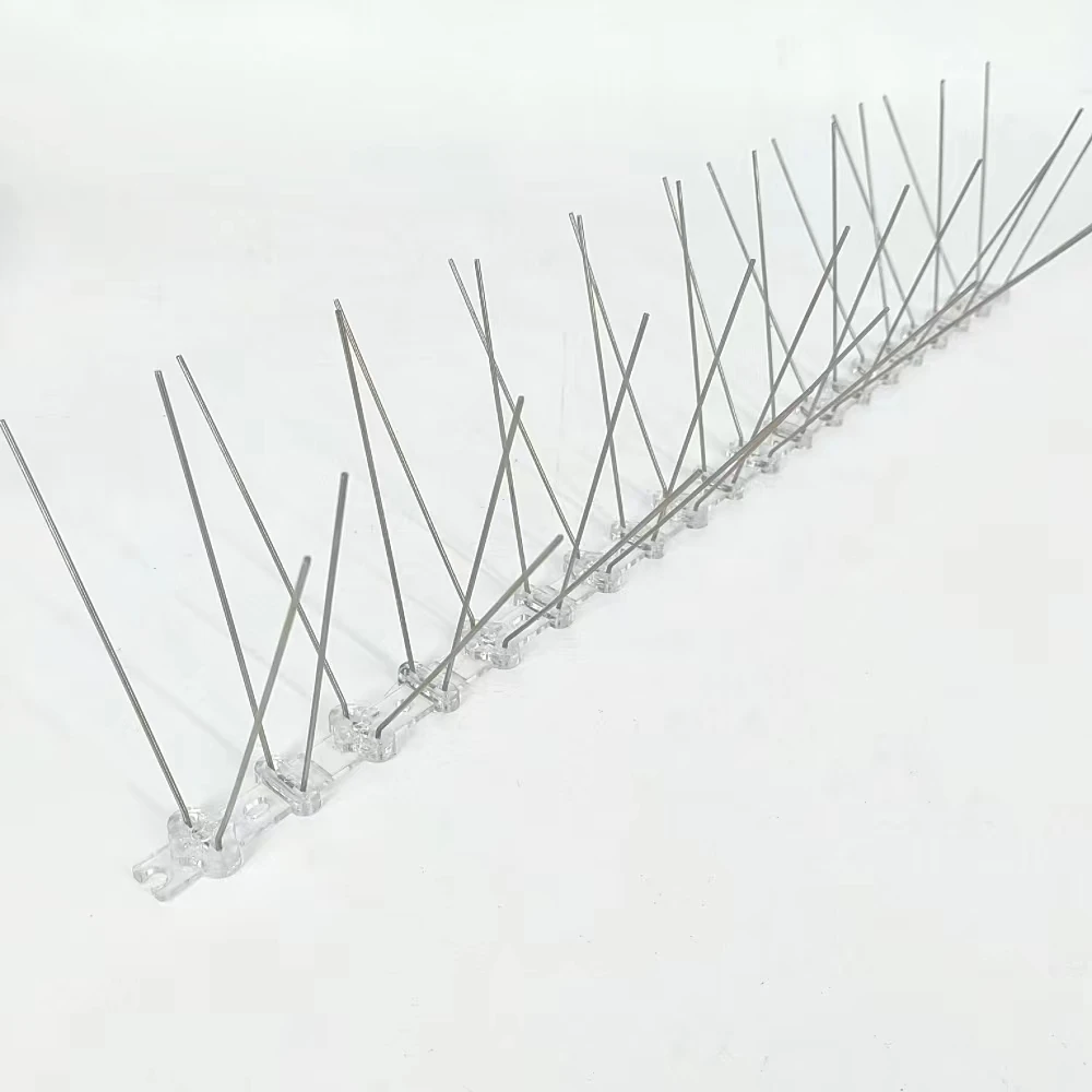 Durable polycarbonate spikes with stainless steel spikes for bird management