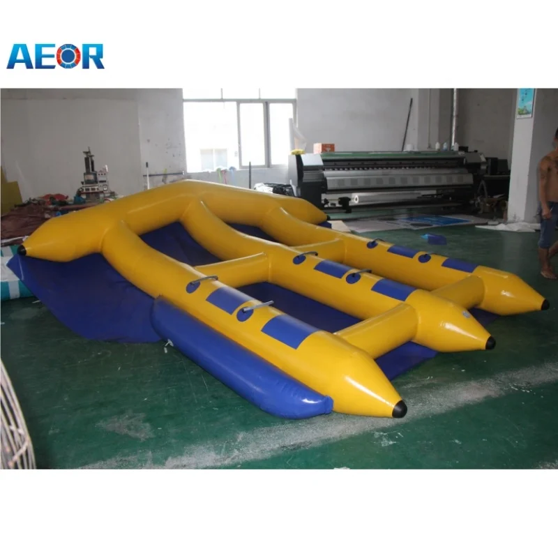 Inflatable water floating flying fish banana boat commercial inflatable water banana boat for sale