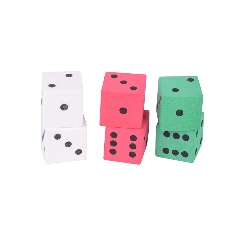 6 PCS High Quality Math Toys Factory Supply EVA FORM Dice  Foam Sponge Blocks Also as Educational Equipment