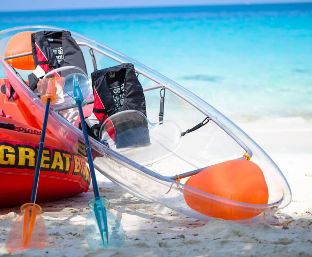 Дешевый прозрачный Поликарбонат формованный пластик одинарный и двойной прозрачный ПК каноэ каяки Рыбалка весло
