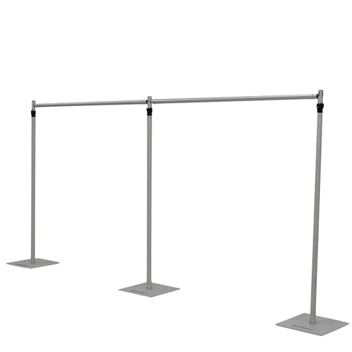 Party Decoration For Wedding Event Backdrop Stand Double Crossbar Pipe And Drape Adjustable Flower Panel Wall Curtain Frame