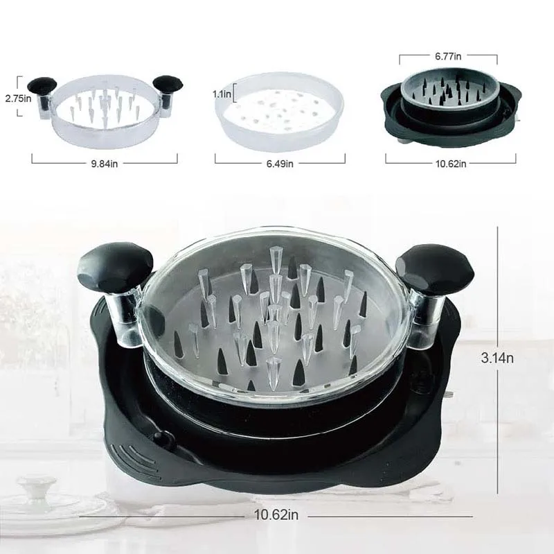 Large Meat Shredder Machine Visible Hand-Shredded Chicken Tools with Detachable Plate