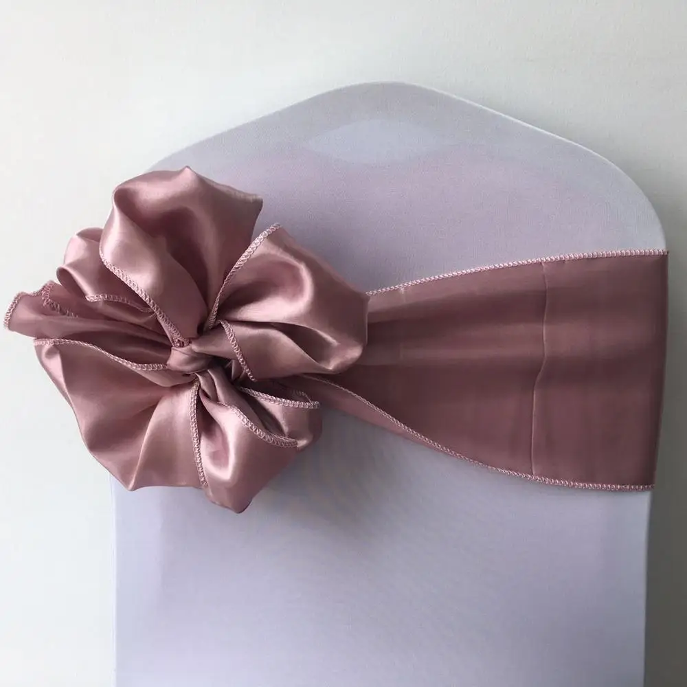 
Shaoxing zhuding textile rose gold satin chair sash 