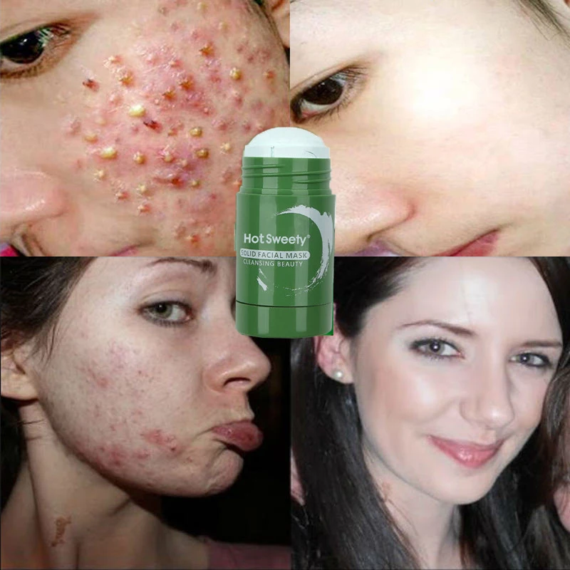 Custom Skincare Beauty Products Facial Clay Mud Solid Green Tea Mask Stick For Women