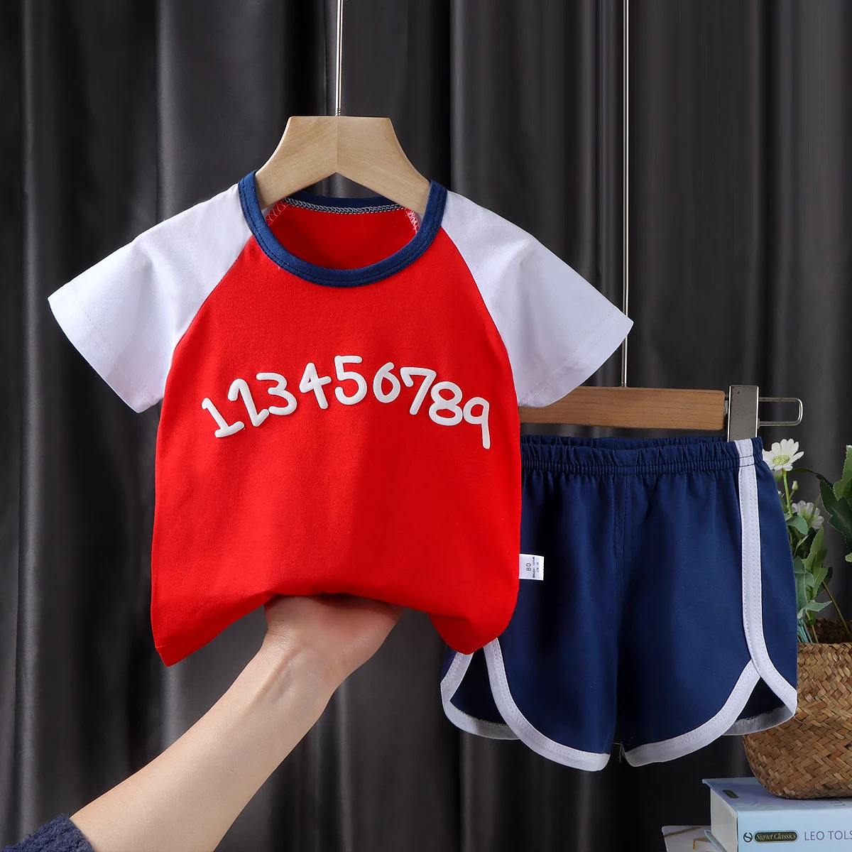Summer Wholesale Children Kids Clothes Short Sleeve Baby T Shirt Boys Clothing Set Spring Cotton Quantity Custom Time Lead Suit