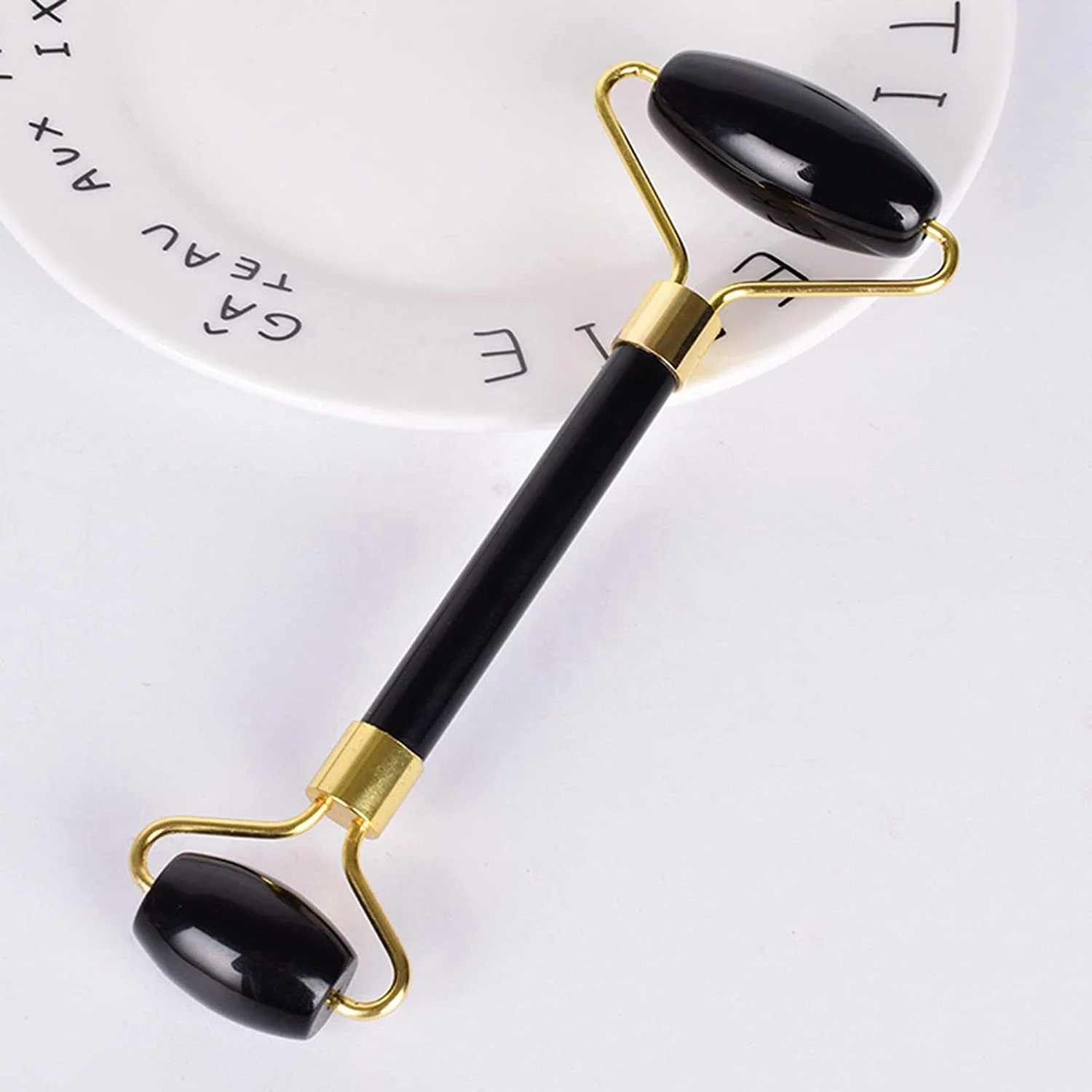 Wholesale Jade Face Roller High Quality Obsidian Face Roller Massage Tools Best Obsidian Jade Roller Gua Sha Set