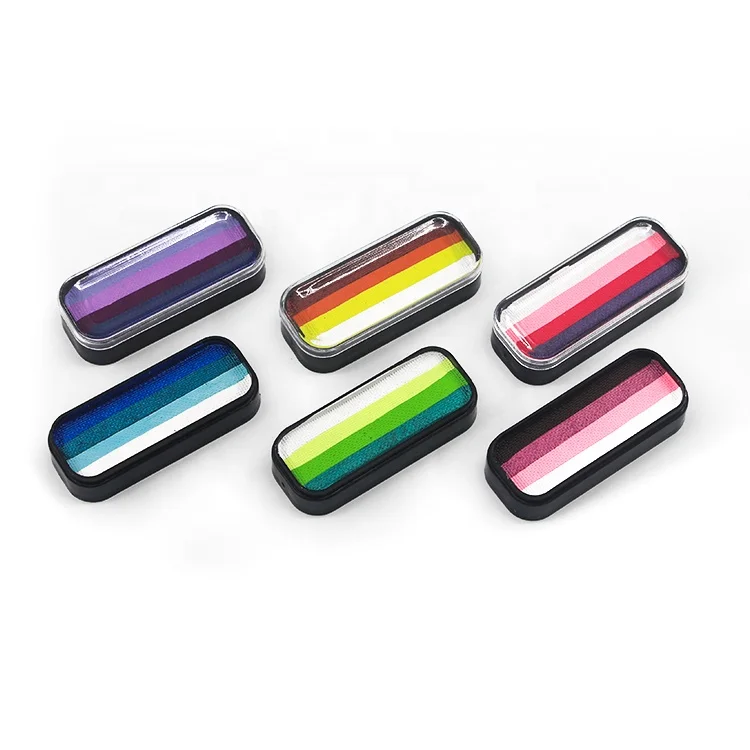 Custom Color rainbow colors kids non-toxic face use water based face paint set face and body paint split cake