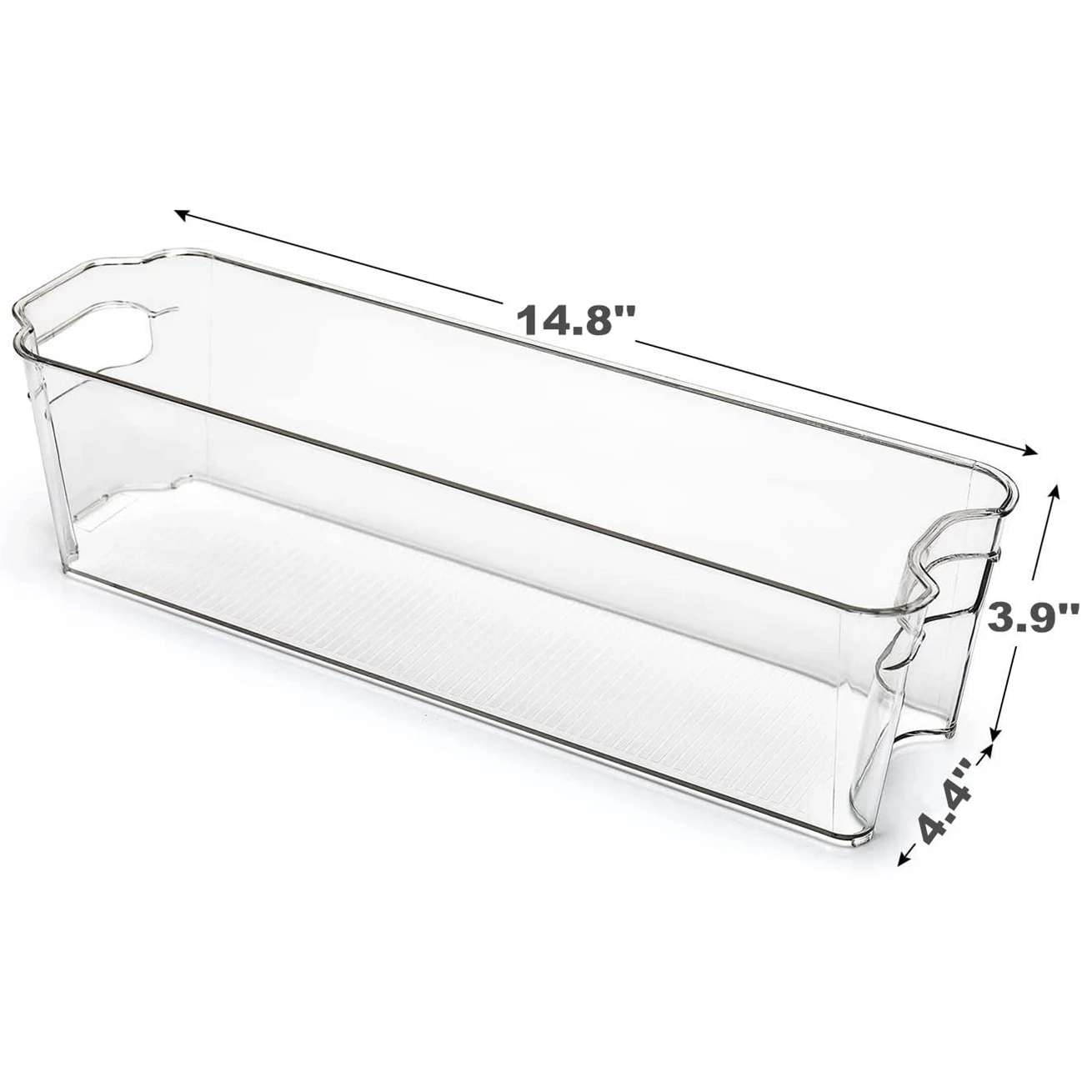 Plastic Refrigerator Storage Box Fridge Storage Bins Kitchen Storage Organiser Pantry Organizers Milk Soda Can Container Clear