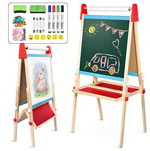 Hot sale dry erase children easel magic kids painting writing magnetic white board stand drawing Toys