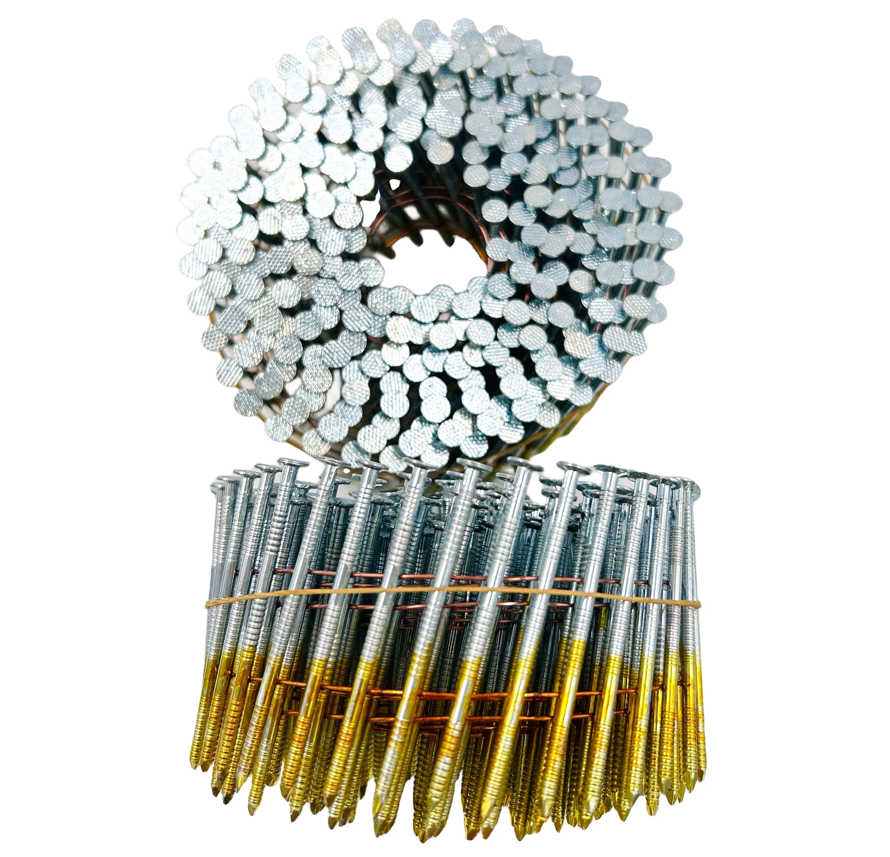 15 Degree Coil Nails Electric Galvanized Hot Dipped Galvanized Coil Nails for Woodworking