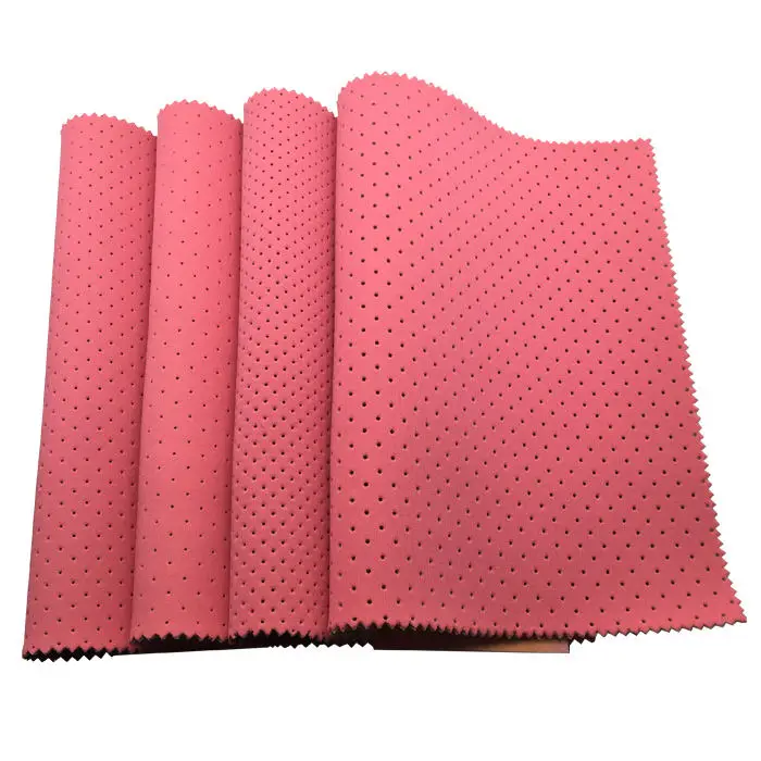 Custom Made   3mm 4.0mm 4.5mm Perforated Neoprene Sheet Fabrics For Bags