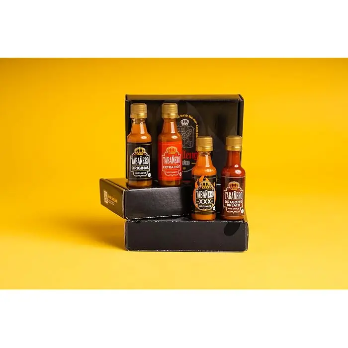 Custom Logo Corrugated Wholesale Sauce Seasonings & Condiments Garlic salt boxRetail Shipping Hot Sauce Packaging Box