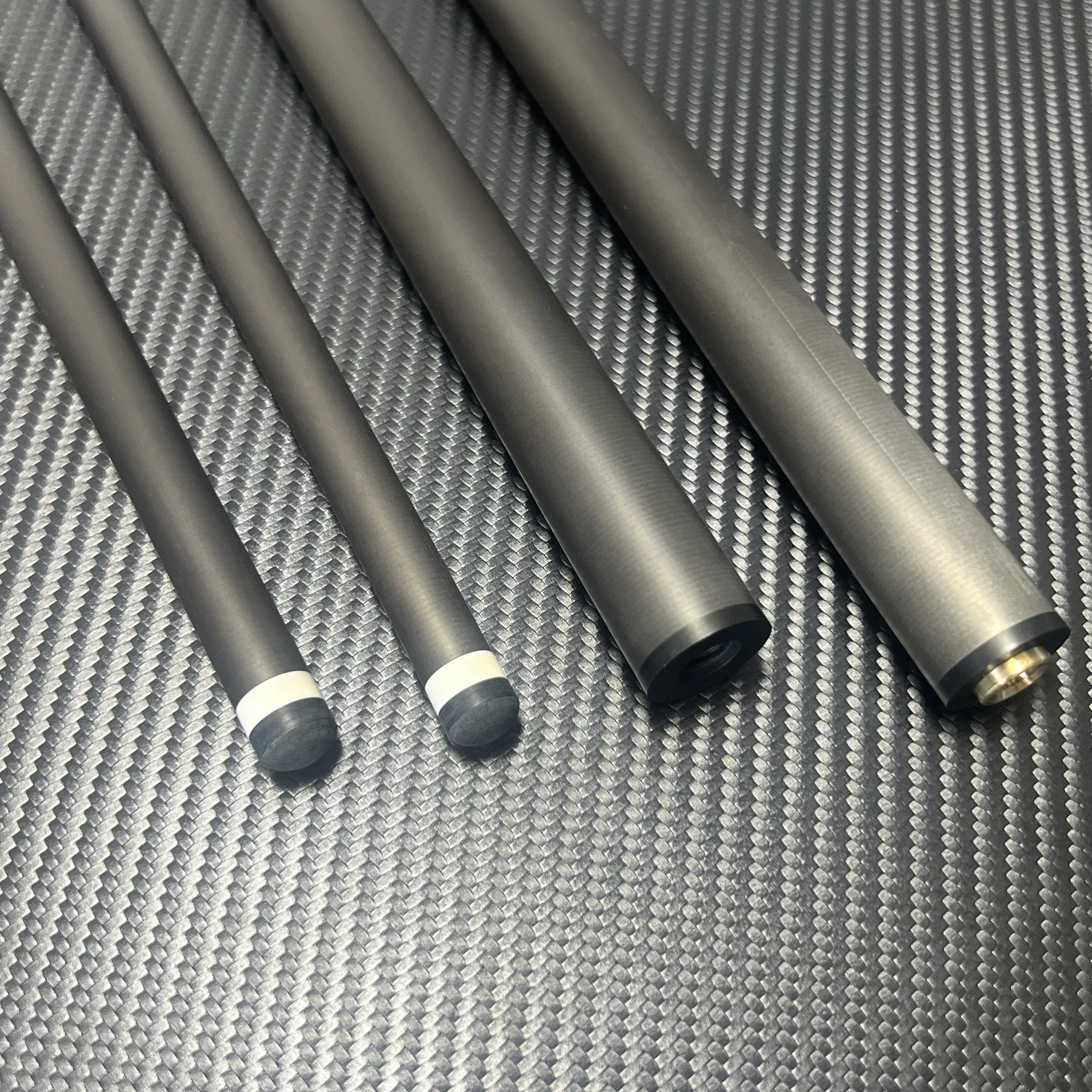 Lowest Deflection Conical protaper 12.4 12.5mm Uni Lock Uniloc Fiber Carbon Fiber Pool Cue Stick Unit Black Cue Shaft