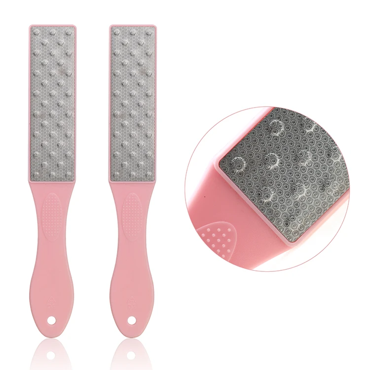 New arrival Scrubs Foot Rasp Feet double sided foot file callus remover Metal Foot File With Long Plastic Handle