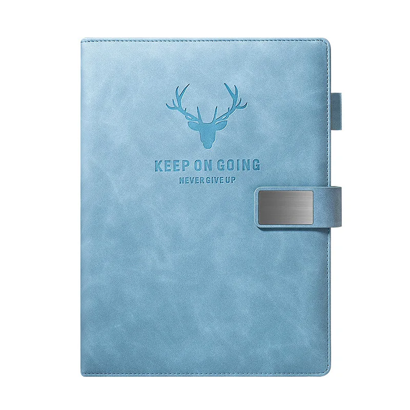 Customizable New Arrival A5 Pu Leather Journals Notebook Stationery Supplier Thickened B5 Simple Business Meeting Record Book