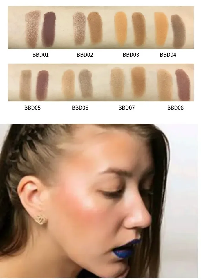 6 groups colors contour palette private label contour cosmetics vegan pressed powder contour palette