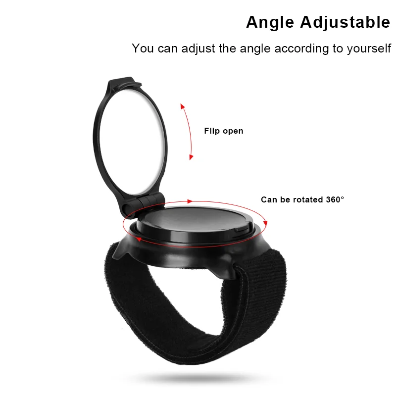RIDERACE Foldable Rearview Mirror 360 Degrees Rotating Bike Wrist Mirror Safety Riding MTB Retroreflector Cycling Accessories