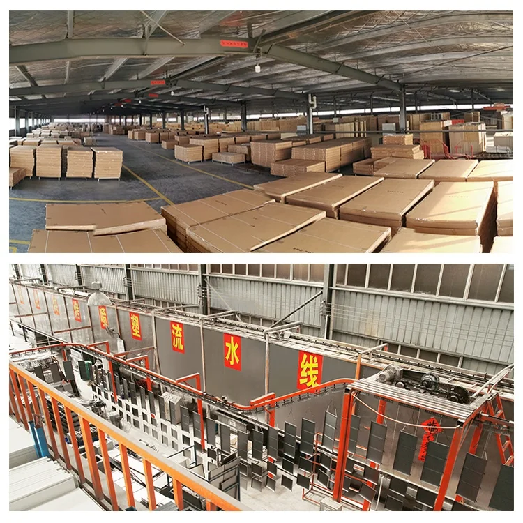 Hot sale office furniture school dormitory double metal bunk bed with storage for student